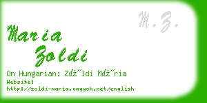 maria zoldi business card